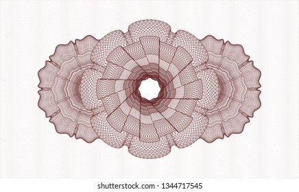 Red passport money style rosette
