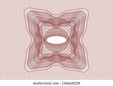 Red passport money style rosette