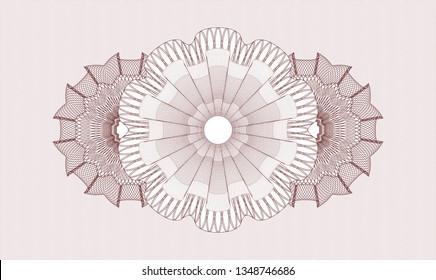 Red passport money style rosette