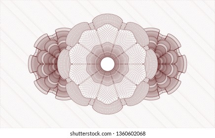 Red passport money style rosette