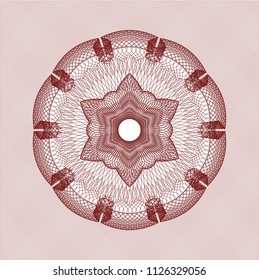 Red passport money style rossete