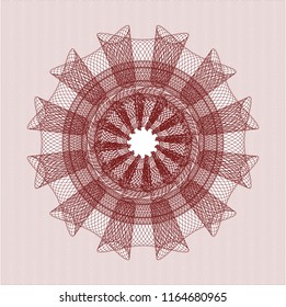Red passport money style rossete