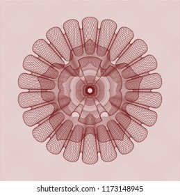 Red passport money style rossete