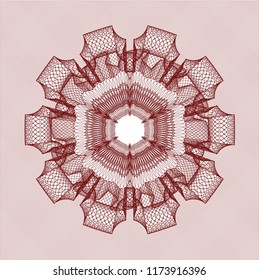 Red passport money style rossete