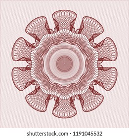 Red passport money style rossete
