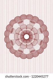 Red passport money style rossete