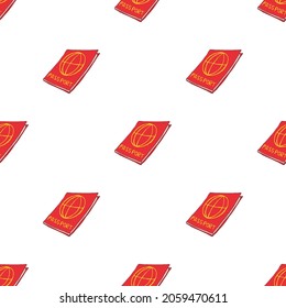Red passport pattern seamless background texture repeat wallpaper geometric vector