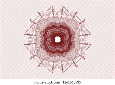 Red passport rosette
