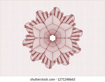 Red passport rosette
