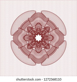 Red passport rosette