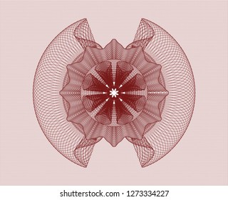 Red passport rosette