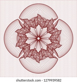 Red passport rosette