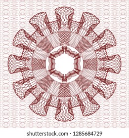 Red passport rosette
