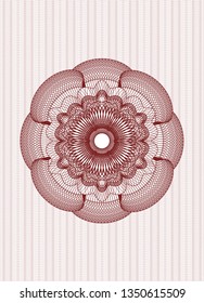 Red passport rosette