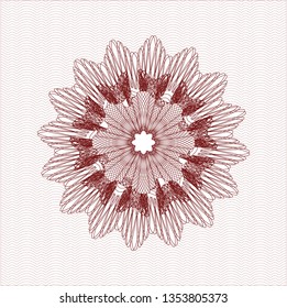 Red passport rosette