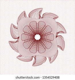 Red passport rosette