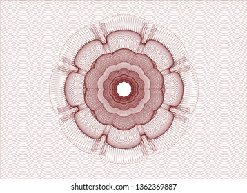 Red passport rosette