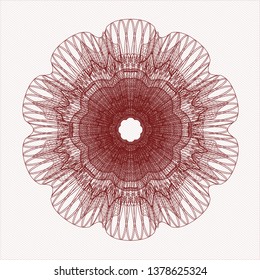 Red passport rosette