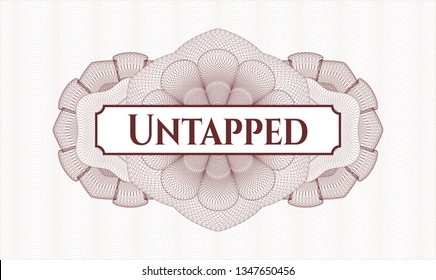 Red passport rosette with text Untapped inside