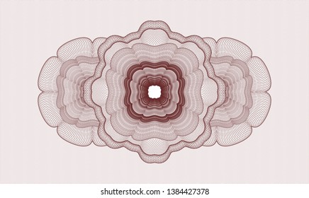 Red passport rosette. Vector Illustration. Detailed.