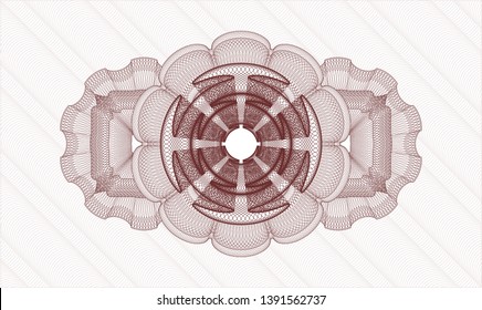 Red passport rosette. Vector Illustration. Detailed.