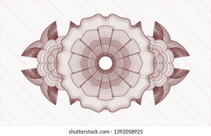 Red passport rosette. Vector Illustration. Detailed.