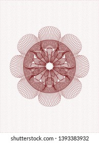 Red passport rosette. Vector Illustration. Detailed.