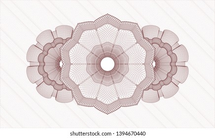 Red passport rosette. Vector Illustration. Detailed.