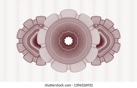 Red passport rosette. Vector Illustration. Detailed.