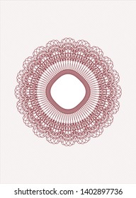 Red passport rosette. Vector Illustration. Detailed.