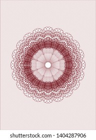 Red passport rosette. Vector Illustration. Detailed.
