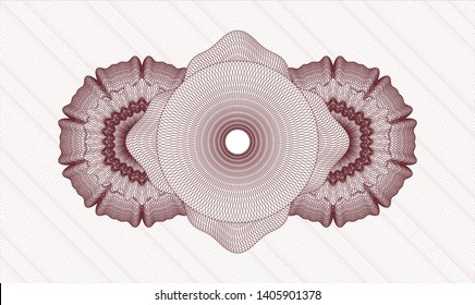 Red passport rosette. Vector Illustration. Detailed.
