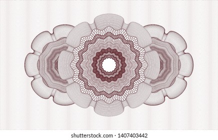 Red passport rosette. Vector Illustration. Detailed.