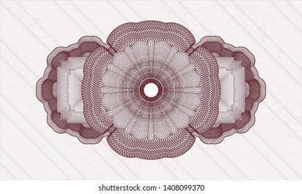 Red passport rosette. Vector Illustration. Detailed.