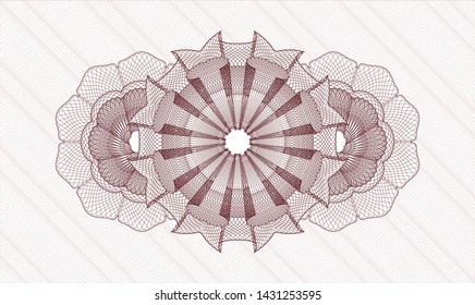 Red passport rosette. Vector Illustration. Detailed.