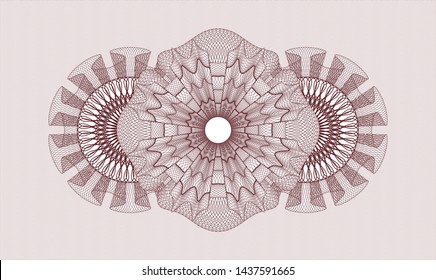 Red passport rosette. Vector Illustration. Detailed.