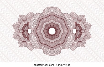 Red passport rosette. Vector Illustration. Detailed.