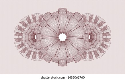 Red passport rosette. Vector Illustration. Detailed.