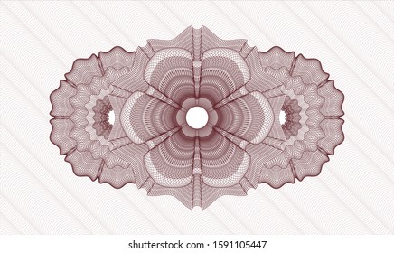 Red passport rosette. Vector Illustration. Detailed.