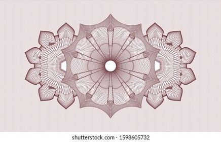 Red passport rosette. Vector Illustration. Detailed.