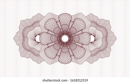 Red passport rosette. Vector Illustration. Detailed.