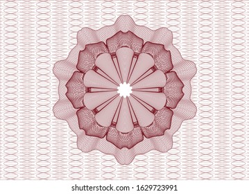 Red passport rosette. Vector Illustration. Detailed.