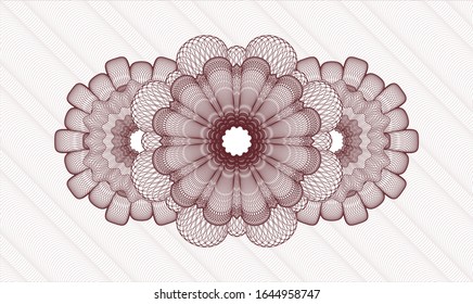Red passport rosette. Vector Illustration. Detailed.