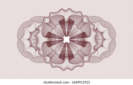 Pasaporte rojo rosette. Ilustración vectorial. Detallado.
