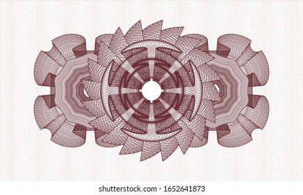 Pasaporte rojo rosette. Ilustración vectorial. Detallado.