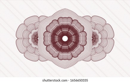 Pasaporte rojo rosette. Ilustración vectorial. Detallado.