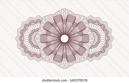 Pasaporte rojo rosette. Ilustración vectorial. Detallado.