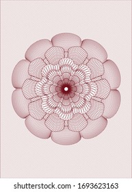 Pasaporte rojo rosette. Ilustración vectorial. Detallado.