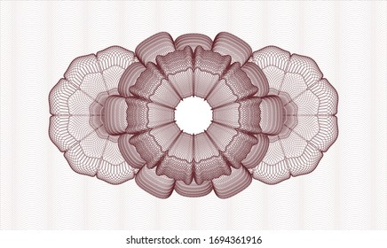 Pasaporte rojo rosette. Ilustración vectorial. Detallado.