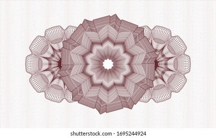 Pasaporte rojo rosette. Ilustración vectorial. Detallado.